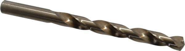 Chicago-Latrobe - 3/8" 135° Cobalt Jobber Drill - Oxide/Gold Finish, Right Hand Cut, Spiral Flute, Straight Shank, 5" OAL, Split Point - Apex Tool & Supply