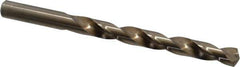 Chicago-Latrobe - 3/8" 135° Cobalt Jobber Drill - Oxide/Gold Finish, Right Hand Cut, Spiral Flute, Straight Shank, 5" OAL, Split Point - Apex Tool & Supply