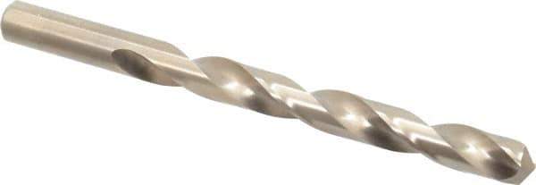 Chicago-Latrobe - 7/16" 135° Cobalt Jobber Drill - Oxide/Gold Finish, Right Hand Cut, Spiral Flute, Straight Shank, 5-1/2" OAL, Split Point - Apex Tool & Supply