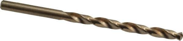 Chicago-Latrobe - #4 135° Cobalt Jobber Drill - Oxide/Gold Finish, Right Hand Cut, Spiral Flute, Straight Shank, 3-3/4" OAL, Split Point - Apex Tool & Supply