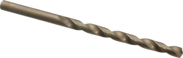 Chicago-Latrobe - #5 135° Cobalt Jobber Drill - Oxide/Gold Finish, Right Hand Cut, Spiral Flute, Straight Shank, 3-3/4" OAL, Split Point - Apex Tool & Supply