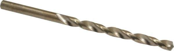 Chicago-Latrobe - #6 135° Cobalt Jobber Drill - Oxide/Gold Finish, Right Hand Cut, Spiral Flute, Straight Shank, 3-3/4" OAL, Split Point - Apex Tool & Supply