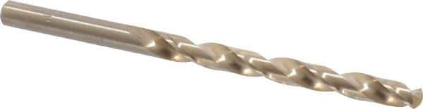 Chicago-Latrobe - 0.257" 135° Cobalt Jobber Drill - Oxide/Gold Finish, Right Hand Cut, Spiral Flute, Straight Shank, 4-1/8" OAL, Split Point - Apex Tool & Supply