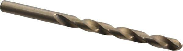 Chicago-Latrobe - 0.277" 135° Cobalt Jobber Drill - Oxide/Gold Finish, Right Hand Cut, Spiral Flute, Straight Shank, 4-1/8" OAL, Split Point - Apex Tool & Supply