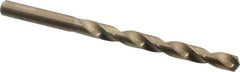 Chicago-Latrobe - Letter K 135° Cobalt Jobber Drill - Oxide/Gold Finish, Right Hand Cut, Spiral Flute, Straight Shank, 4-1/4" OAL, Split Point - Apex Tool & Supply
