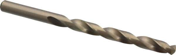 Chicago-Latrobe - 0.295" 135° Cobalt Jobber Drill - Oxide/Gold Finish, Right Hand Cut, Spiral Flute, Straight Shank, 4-3/8" OAL, Split Point - Apex Tool & Supply