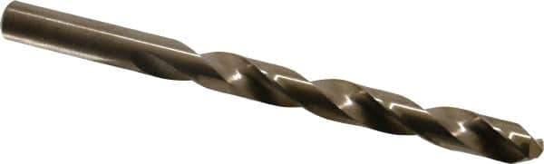 Chicago-Latrobe - 0.386" 135° Cobalt Jobber Drill - Oxide/Gold Finish, Right Hand Cut, Spiral Flute, Straight Shank, 5-1/8" OAL, Split Point - Apex Tool & Supply