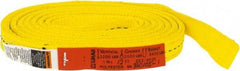 Lift-All - 12' Long x 1" Wide, 3,200 Lb Vertical Capacity, 2 Ply, Polyester Web Sling - 2,500 Lb Choker Capacity, Yellow - Apex Tool & Supply