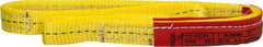 Lift-All - 3' Long x 1" Wide, 3,200 Lb Vertical Capacity, 2 Ply, Polyester Web Sling - 2,500 Lb Choker Capacity, Yellow - Apex Tool & Supply