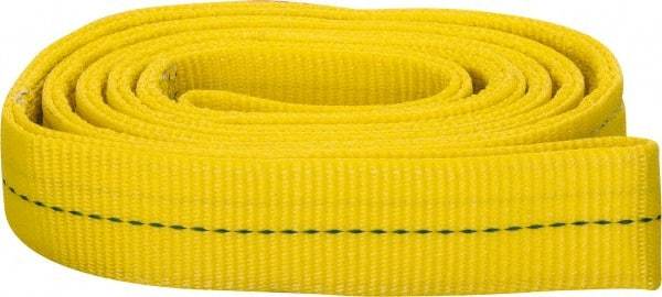 Lift-All - 8' Long x 2" Wide, 6,400 Lb Vertical Capacity, 2 Ply, Polyester Web Sling - 5,000 Lb Choker Capacity, Yellow - Apex Tool & Supply
