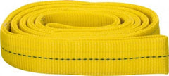 Lift-All - 8' Long x 2" Wide, 6,400 Lb Vertical Capacity, 2 Ply, Polyester Web Sling - 5,000 Lb Choker Capacity, Yellow - Apex Tool & Supply
