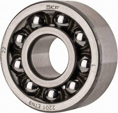 SKF - 12mm Bore Diam, 32mm OD, Open Self Aligning Radial Ball Bearing - 14mm Wide, 2 Rows, Round Bore, 427 Lb Static Capacity, 1,920 Lb Dynamic Capacity - Apex Tool & Supply