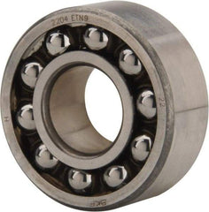 SKF - 20mm Bore Diam, 47mm OD, Open Self Aligning Radial Ball Bearing - 18mm Wide, 2 Rows, Round Bore, 933 Lb Static Capacity, 3,780 Lb Dynamic Capacity - Apex Tool & Supply