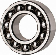SKF - 25mm Bore Diam, 52mm OD, Open Self Aligning Radial Ball Bearing - 18mm Wide, 2 Rows, Round Bore, 989 Lb Static Capacity, 3,780 Lb Dynamic Capacity - Apex Tool & Supply