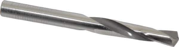 CJT - 0.257" 135° Spiral Flute Carbide-Tipped Screw Machine Drill Bit - Bright Finish, Right Hand Cut, 1-1/2" Flute Length, 2-11/16" OAL, Faceted Split Point, Straight Shank - Apex Tool & Supply