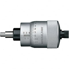 Starrett - 1 Inch, 2-1/16 Inch Plain Thimble, 5/16 Inch Diameter x 1-7/16 Inch Long Spindle, Mechanical Micrometer Head - Apex Tool & Supply