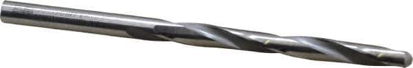 CJT - Letter A 118° Carbide-Tipped Jobber Drill - Bright Finish, Right Hand Cut, Spiral Flute, Straight Shank, 4" OAL, Standard Point - Apex Tool & Supply