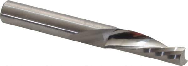 Onsrud - 3/8" Cutting Diam x 1-1/8" Length of Cut, 1 Flute, Downcut Spiral Router Bit - Uncoated, Right Hand Cut, Solid Carbide, 3" OAL x 3/8" Shank Diam, Single Edge, 21° Helix Angle - Apex Tool & Supply