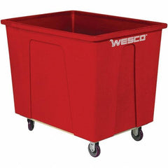 Wesco Industrial Products - 450 Lb Load Capacity, 8 Bushels, Plastic Box Truck - 24" Wide x 35" Long x 29-3/4" High, Red - Apex Tool & Supply