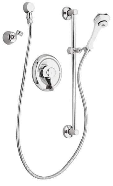 Moen - Concealed, One Handle, Chrome Coated, Steel, Valve and Flex Shower Head - Lever Handle - Apex Tool & Supply