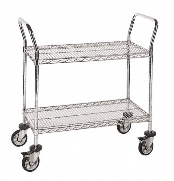 Quantum Storage - 3" High, Open Shelving Wire Shelving Polywheel - Apex Tool & Supply
