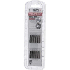 Wiha - 1/4" Drive, #10 Torq-Set Screwdriver Bit - 1" OAL - Apex Tool & Supply