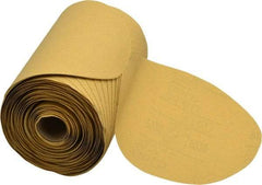 3M - 6" Diam, 220 Grit Aluminum Oxide Adhesive PSA Disc - Very Fine Grade, Gold, A Weighted Backing, Flexible, Use with Random Orbital Sanders - Apex Tool & Supply