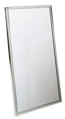 Bradley - 24 Inch Wide x 36 Inch High, Theft Resistant Rectangular Glass Washroom Mirror - Stainless Steel Frame - Apex Tool & Supply