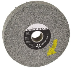 Brite Star - 12" Diam, 1" Face Width, 5" Center Hole, Fine Grade, Silicon Carbide Deburring Wheel - Convolute, Medium Density 6 Grade, 3,000 RPM - Apex Tool & Supply