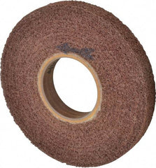 Brite Star - 8" Diam, 1" Face Width, 3" Center Hole, Medium Grade, Aluminum Oxide Deburring Wheel - Convolute, Hard Density 4 Grade, 3,400 RPM - Apex Tool & Supply