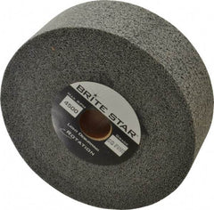 Brite Star - 6" Diam, 2" Face Width, 1" Center Hole, Fine Grade, Silicon Carbide Deburring Wheel - Convolute, Soft Density 6 Grade, 6,000 RPM - Apex Tool & Supply