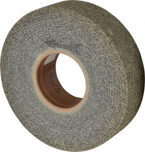 Brite Star - 8" Diam, 2" Face Width, 3" Center Hole, Fine Grade, Silicon Carbide Deburring Wheel - Convolute, Soft Density 6 Grade, 3,400 RPM - Apex Tool & Supply