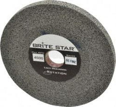 Brite Star - 6" Diam, 1/2" Face Width, 1" Center Hole, Fine Grade, Silicon Carbide Deburring Wheel - Convolute, Soft Density 6 Grade, 6,000 RPM - Apex Tool & Supply