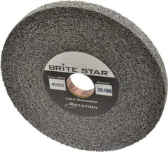 Brite Star - 6" Diam, 1/2" Face Width, 1" Center Hole, Fine Grade, Silicon Carbide Deburring Wheel - Convolute, Medium Density 7 Grade, 6,000 RPM - Apex Tool & Supply