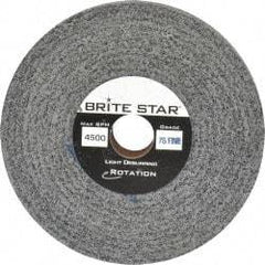 Brite Star - 6" Diam, 1" Face Width, 1" Center Hole, Fine Grade, Silicon Carbide Deburring Wheel - Convolute, Medium Density 8 Grade, 6,000 RPM - Apex Tool & Supply