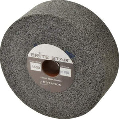 Brite Star - 6" Diam, 2" Face Width, 1" Center Hole, Fine Grade, Silicon Carbide Deburring Wheel - Convolute, Medium Density 8 Grade, 6,000 RPM - Apex Tool & Supply