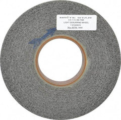 Brite Star - 8" Diam, 1" Face Width, 3" Center Hole, Fine Grade, Silicon Carbide Deburring Wheel - Convolute, Medium Density 8 Grade, 3,400 RPM - Apex Tool & Supply