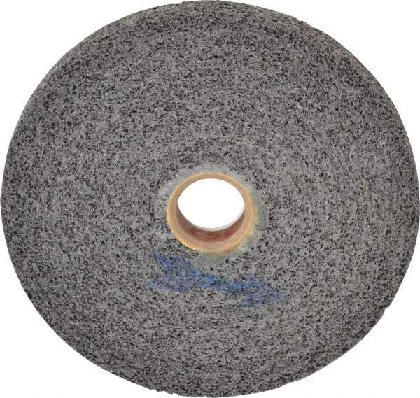 Brite Star - 6" Diam, 1/2" Face Width, 1" Center Hole, Medium Grade, Aluminum Oxide Deburring Wheel - Convolute, Soft Density 5 Grade, 6,000 RPM - Apex Tool & Supply