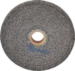 Brite Star - 6" Diam, 1/2" Face Width, 1" Center Hole, Medium Grade, Aluminum Oxide Deburring Wheel - Convolute, Soft Density 5 Grade, 6,000 RPM - Apex Tool & Supply