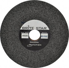 Brite Star - 6" Diam, 1/2" Face Width, 1" Center Hole, Fine Grade, Silicon Carbide Deburring Wheel - Convolute, Extra Hard Density 9 Grade, 4,500 RPM - Apex Tool & Supply