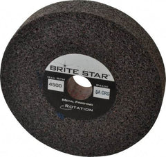 Brite Star - 6" Diam, 1" Face Width, 1" Center Hole, Coarse Grade, Aluminum Oxide Deburring Wheel - Convolute, Soft Density 5 Grade, 6,000 RPM - Apex Tool & Supply