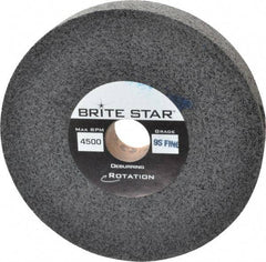 Brite Star - 6" Diam, 1" Face Width, 1" Center Hole, Fine Grade, Silicon Carbide Deburring Wheel - Convolute, Extra Hard Density 9 Grade, 4,500 RPM - Apex Tool & Supply