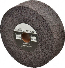 Brite Star - 6" Diam, 2" Face Width, 1" Center Hole, Medium Grade, Aluminum Oxide Deburring Wheel - Convolute, Hard Density 8 Grade, 4,500 RPM - Apex Tool & Supply