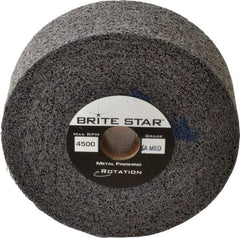Brite Star - 6" Diam, 2" Face Width, 1" Center Hole, Medium Grade, Aluminum Oxide Deburring Wheel - Convolute, Soft Density 5 Grade, 6,000 RPM - Apex Tool & Supply