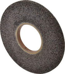 Brite Star - 8" Diam, 1/2" Face Width, 3" Center Hole, Medium Grade, Aluminum Oxide Deburring Wheel - Convolute, Extra Hard Density 8 Grade, 3,400 RPM - Apex Tool & Supply