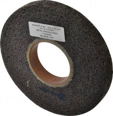 Brite Star - 8" Diam, 1" Face Width, 3" Center Hole, Medium Grade, Aluminum Oxide Deburring Wheel - Convolute, Soft Density 5 Grade, 3,400 RPM - Apex Tool & Supply