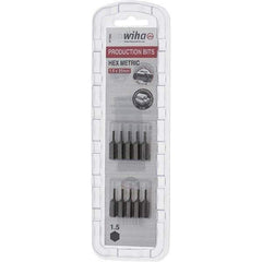 Wiha - 1.5mm Hex Screwdriver Bit - 1/4" Drive, 1" OAL - Apex Tool & Supply