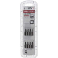 Wiha - 2.5mm Hex Screwdriver Bit - 1/4" Drive, 1" OAL - Apex Tool & Supply