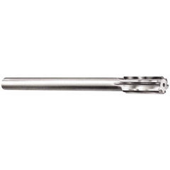 Made in USA - 0.4355" Carbide-Tipped 6 Flute Dowel Pin Chucking Reamer - Apex Tool & Supply