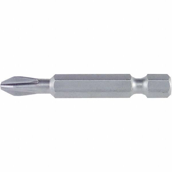Wiha - #2 Power Bit - 1/4" Drive, 2-3/4" OAL - Apex Tool & Supply